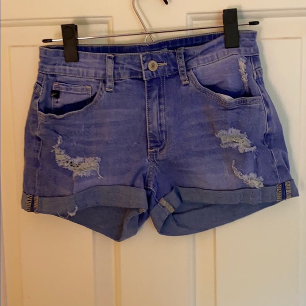 blue jean shorts